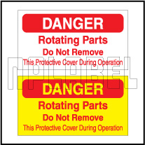 420008 Danger - Rotating Parts Caution Label
