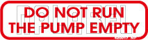 420017VP Do Not Run The Pump Empty Instructions 420017VP Do Not Run The Pump Empty Instructions