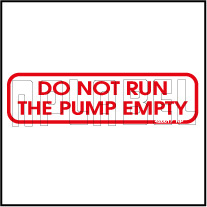 420017 Do Not Run The Pump Empty Instructions