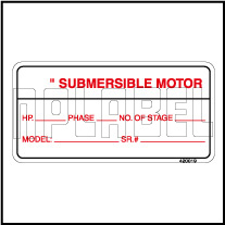 420019 Instruction for submersible motor Labels