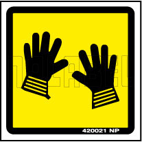 420021 Wear Gloves Labels & Stickers