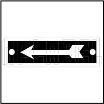 420520 Direction Arrow Metal Labels