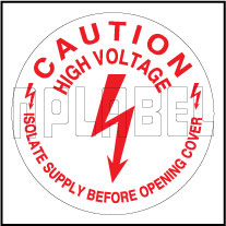 430582 Caution - High Voltage Stickers