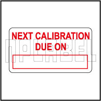 530552 Sticker - Next Calibration Due on