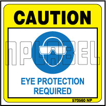 570560 Caution Sticker Wear Eye Protection Labels