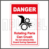 570569 Rotating Parts Caution Sticker & Labels