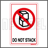 580944 Do Not Stack Instruction Stickers & Labels