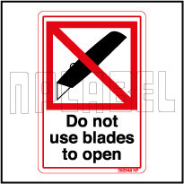 580948 DO Not Use Blade Signs Labels