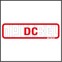 581105 Electrical Voltage Label - DC