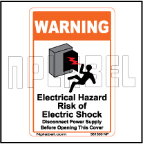 581300 Electrical Hazard Caution Stickers