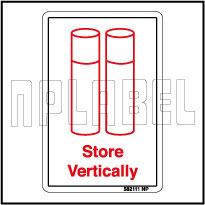 582111 Store Vertically Instructions Labels & Sign