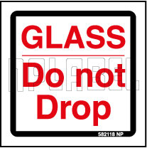 582118 Caution Glass Do Not Drop Signs Stickers
