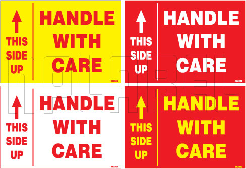 582262 Handle With Care/Up Side Sticker Labels 582262 Handle With Care/Up Side Sticker Labels