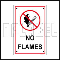582721 No Flames Name Plates & Signs