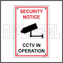 582728 CCTV In Operation Caution Sign Metal Label & Sign