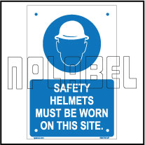 590736 Safety helmets must be worn warning sign