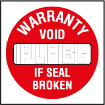 590661 Warantee Void Seal Sticker