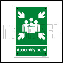 591689 Assemble Point Sign Name Plate & Signs