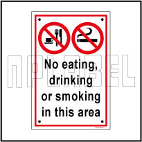 591729 No Smoking No Drinking Name Plate & Signs