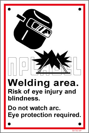 591783 Welding Area Signage Name Plate 591783 Welding Area Signage Name Plate