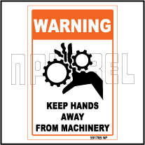 591785 Keep Hands Away Warning Sticker & Labels 591785 Keep Hands Away Warning Sticker & Labels