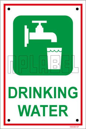 592098 Sign Sticker - Drinking Water 592098 Sign Sticker - Drinking Water