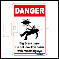 592166 Big Scary Laser Labels & Sticker