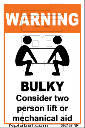 592167 Bulky Caution Sticker & Labels 592167 Bulky Caution Sticker & Labels