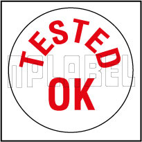 592231 Tested Ok Round Sticker