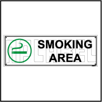 592504 Smoking Area Sign Name Plate