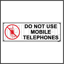 592505 Do Not Use Mobile Telephones Sticker