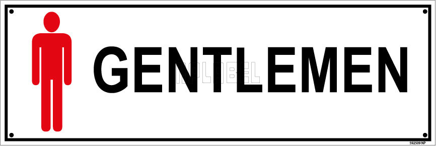 592509 Gentleman Toilets Sign Name Plate 592509 Gentleman Toilets Sign Name Plate