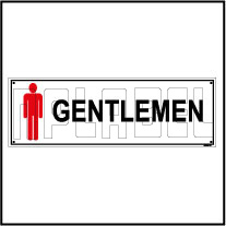 592509 Gentleman Toilets Sign Name Plate