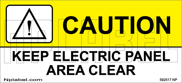 592517ML Keep Electric Panel Area Metal Labels 592517ML Keep Electric Panel Area Metal Labels