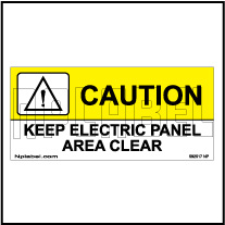 592517 Keep Electric Panel Area Stickers