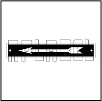 592958 Direction Arrow Metal Labels