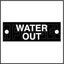 592959 Water Out Sticker Labels