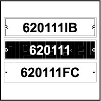 620111 - Control Panel Labels Size 185 x 40mm