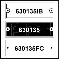 630135 - Control Panel Labels Size 60 x 21mm