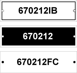 Control Panel Labels Size 185 x 40mm Control Panel Labels Size 185 x 40mm
