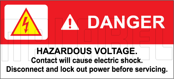 770600 Danger - Hazardous Voltage Labels & Sticker 770600 Danger - Hazardous Voltage Labels & Sticker