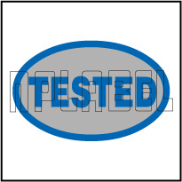 820066 Tested Oval Sticker