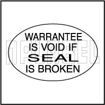 820407 Warrantee Void Sticker