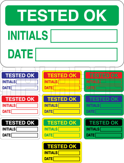 830354 Tested Ok Stickers & Labels 830354 Tested Ok Stickers & Labels