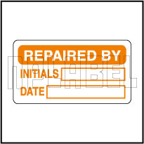 840723 Repaired By Sticker Label