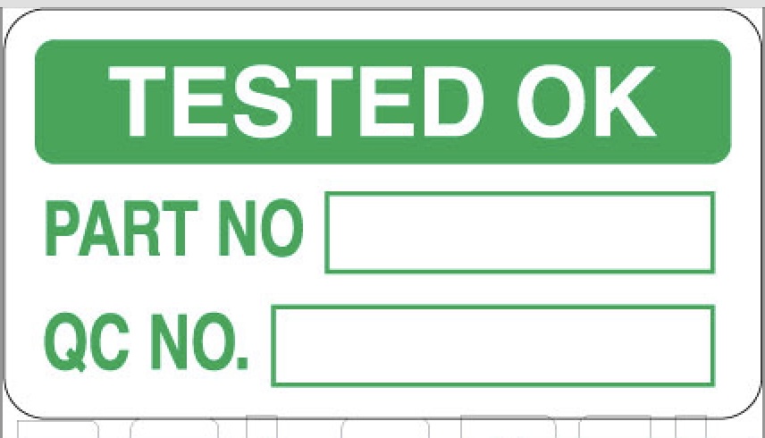 910073 Tested Ok Stickers 910073 Tested Ok Stickers