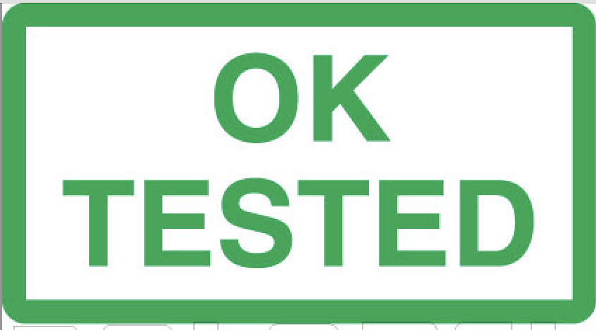 910599 OK Tested Stickers 910599 OK Tested Stickers