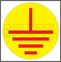 940007 Earthing Round Sticker