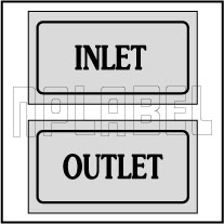 940132 Inlet - Outlet Control Panel Sticker (SET)