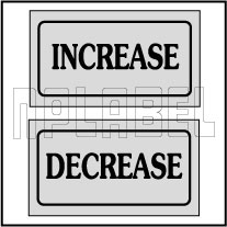 940135 Increase - Decrease Control Panel Sticker (SET)